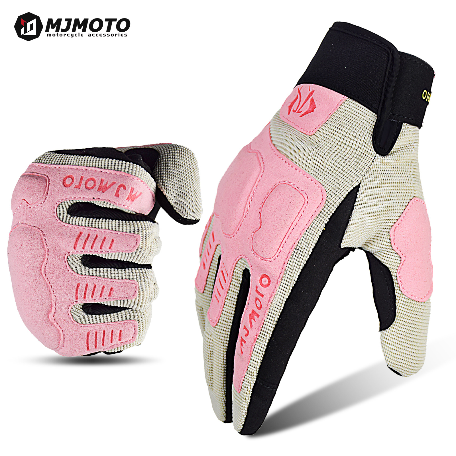 Mountain Biking Gloves - Pink Lady Summer Breathable Motorcycle Gloves