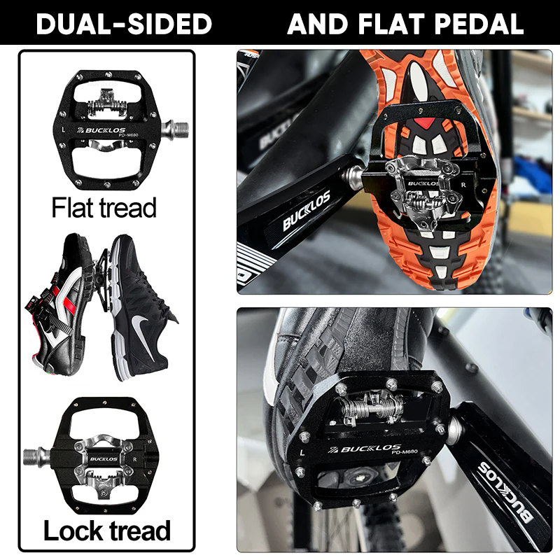 BUCKLOS Mtb Pedals for Bicycle - Pedal Platform Flat 评论和价格