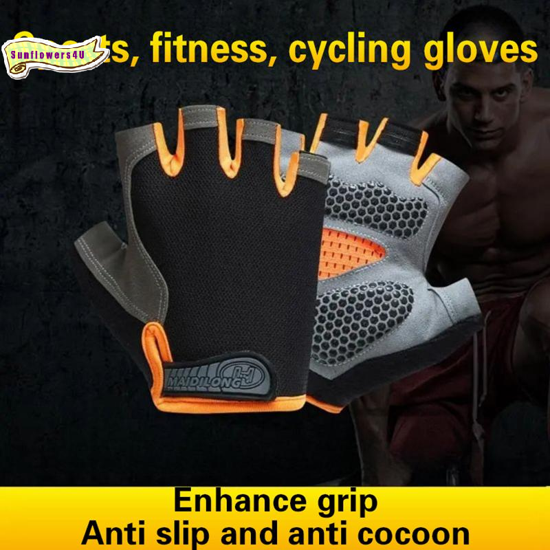 Fingerless Cycling Gloves Anti - Mountain Biking Gloves 评论和价格