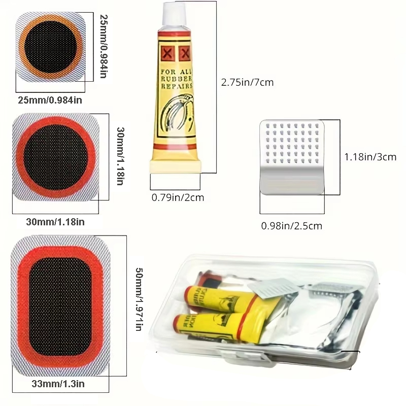 39pcs Bike Tire Repair Kit - B - Mountain Biking Tube 评论和价格