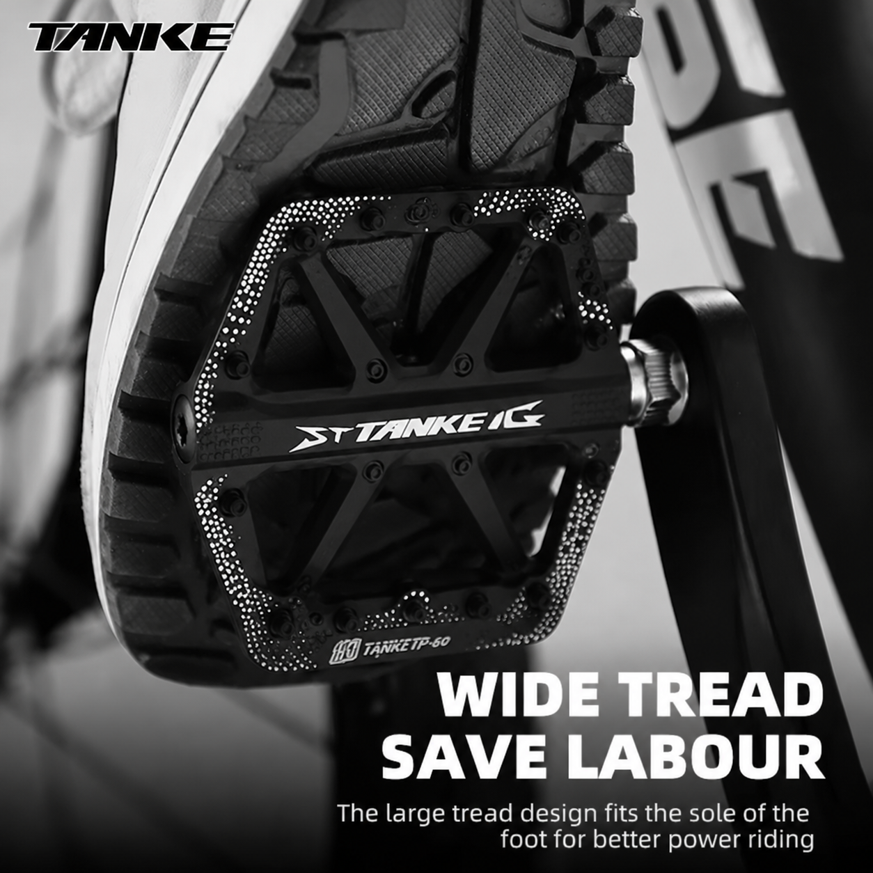 TANKE MTB Bike Pedals Nylon Fi - Pedal Platform Flat 评论和价格
