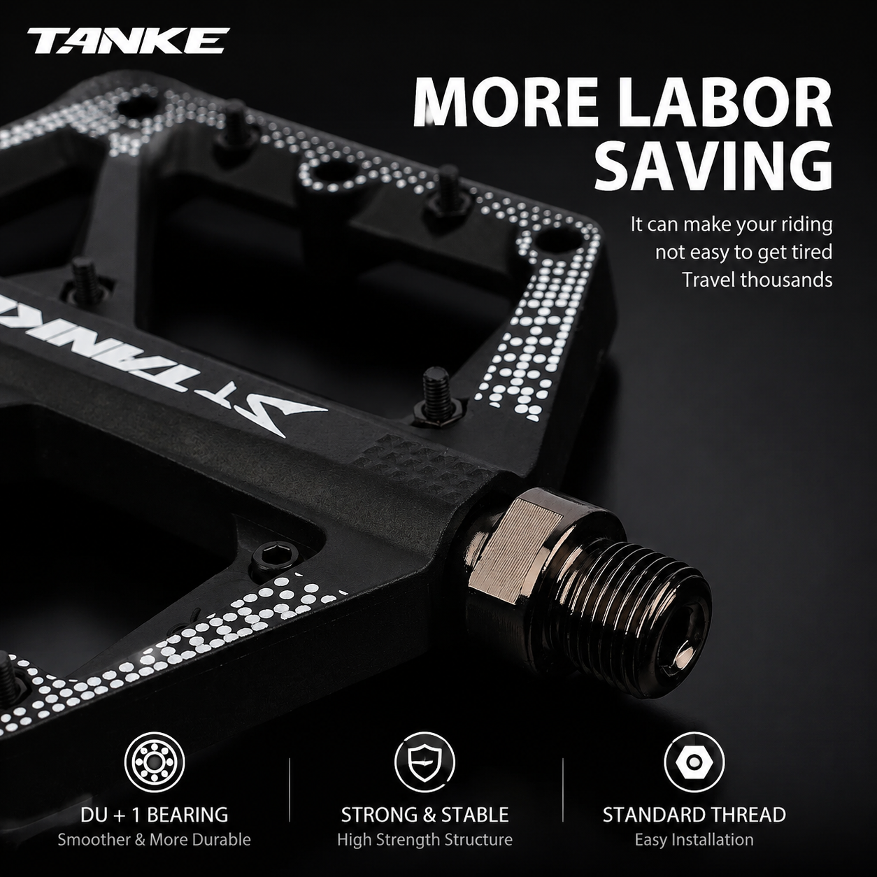 TANKE MTB Bike Pedals Nylon Fi - Pedal Platform Flat 评论和价格
