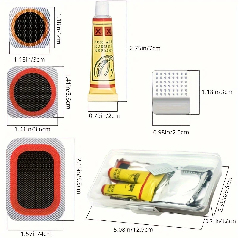 32pcs Bike Tire Repair Kit - B - Mountain Biking Tube 评论和价格
