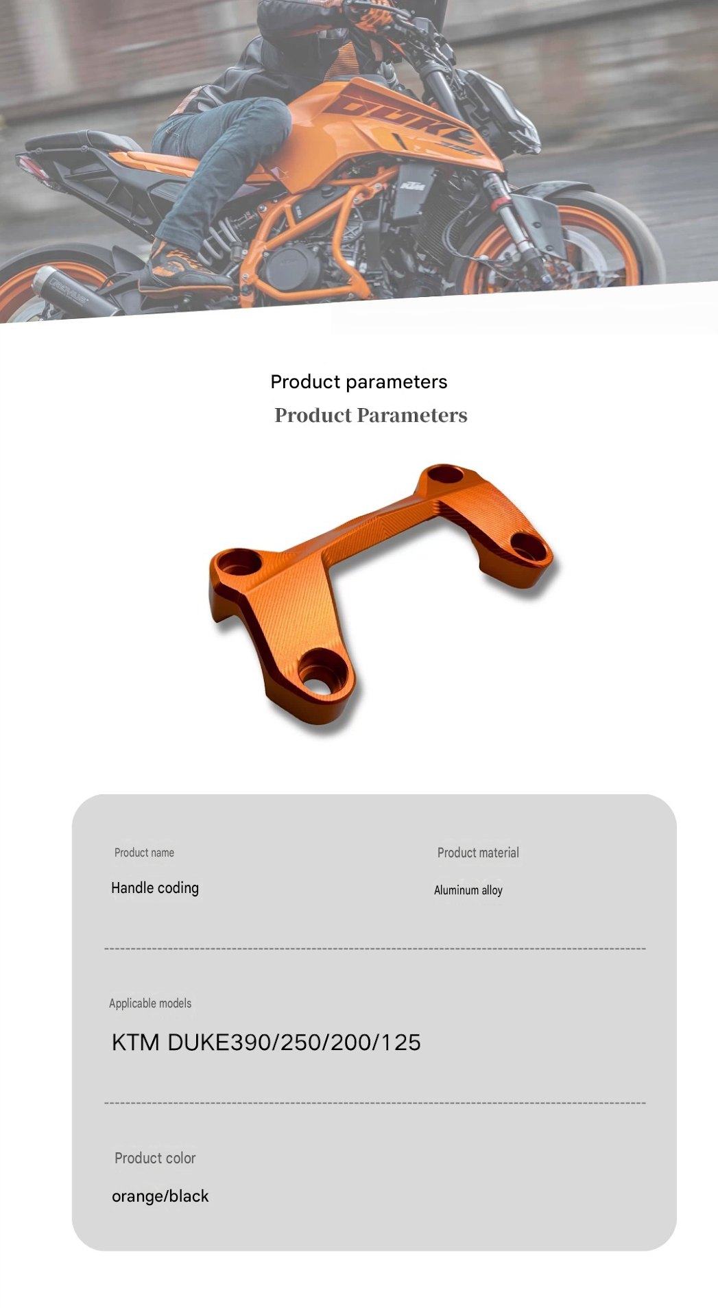 For KTM DUKE 390 250 200 125 C - Handlebar Riser Stem 评论和价格
